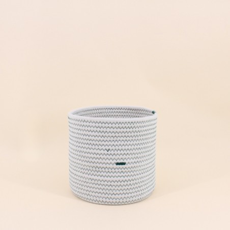 Lot de 2 paniers blancs en corde | Hashtag Déco