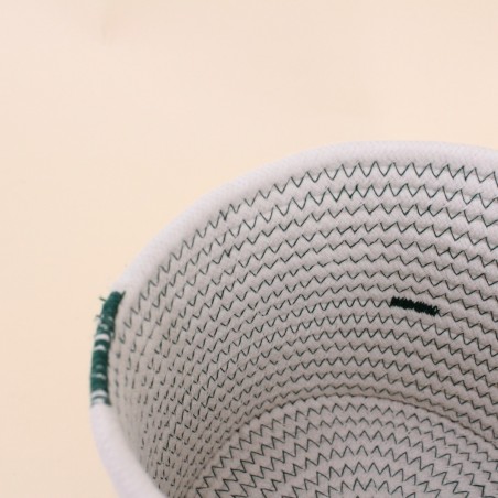 Lot de 2 paniers blancs en corde | Hashtag Déco