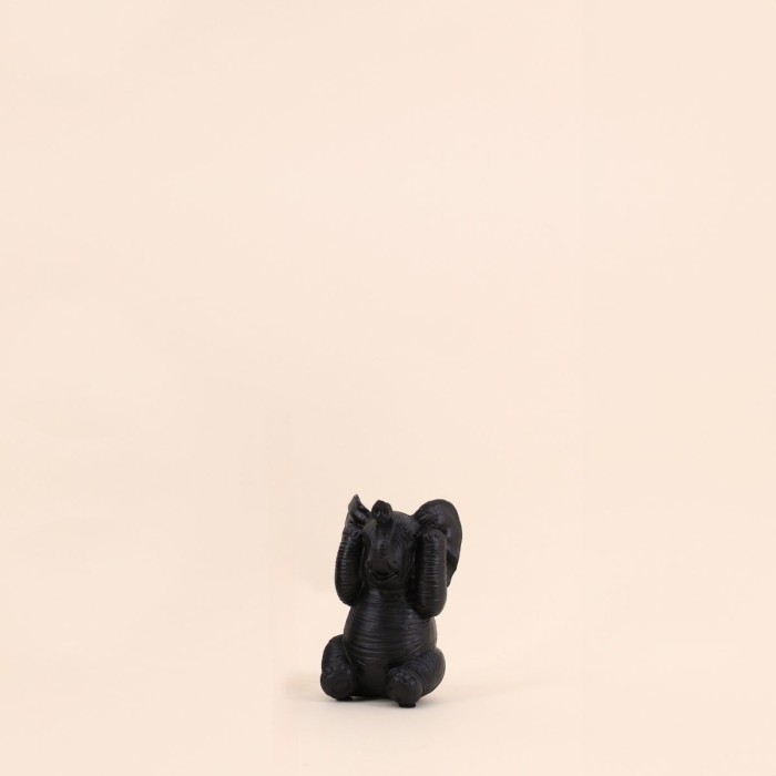 Objet déco éléphant noir en polyrésine | Hashtag Déco