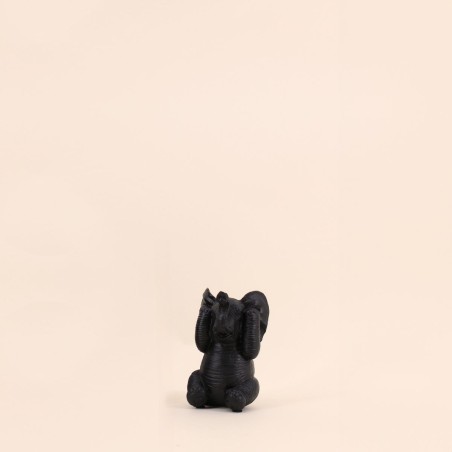 Objet déco éléphant noir en polyrésine | Hashtag Déco
