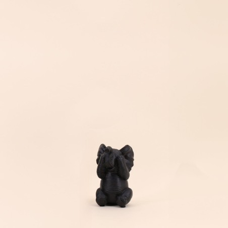 Objet déco éléphant noir en résine | Hashtag Déco