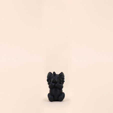 Set de 3 éléphants sages en résine noire | Hashtag Déco