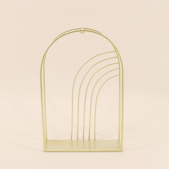 Étagère murale arche métal doré 30x20cm | Hashtag Déco