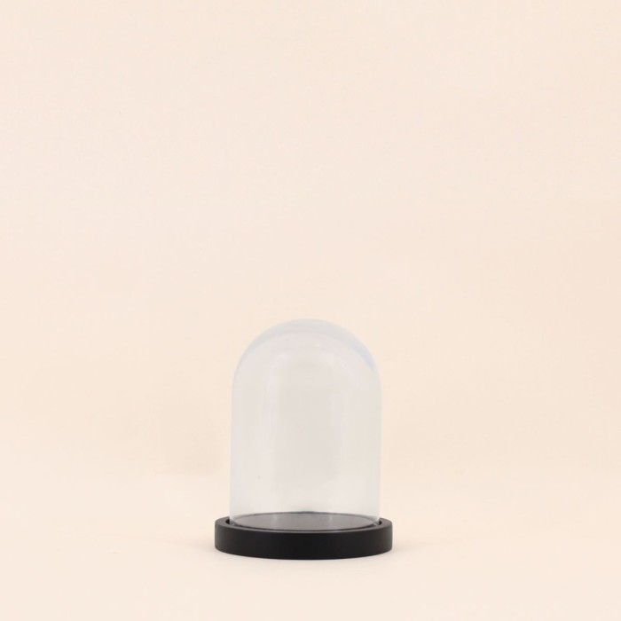 Cloche bougie verre et bois naturel | Hashtag Déco