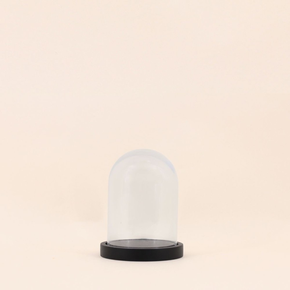Cloche bougie verre et bois naturel | Hashtag Déco