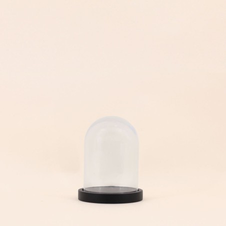 Cloche bougie verre et bois naturel | Hashtag Déco