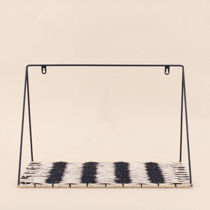 Etagere murale fibres naturelles beige 40x18x26cm | Hashtag Déco