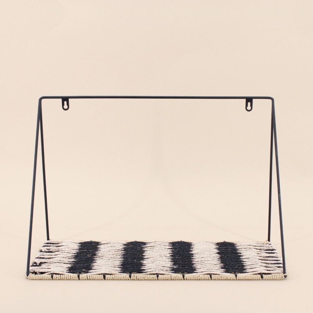 Etagere murale fibres naturelles beige 40x18x26cm | Hashtag Déco