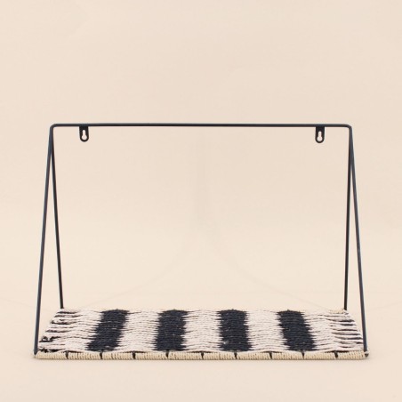 Etagere murale fibres naturelles beige 40x18x26cm | Hashtag Déco