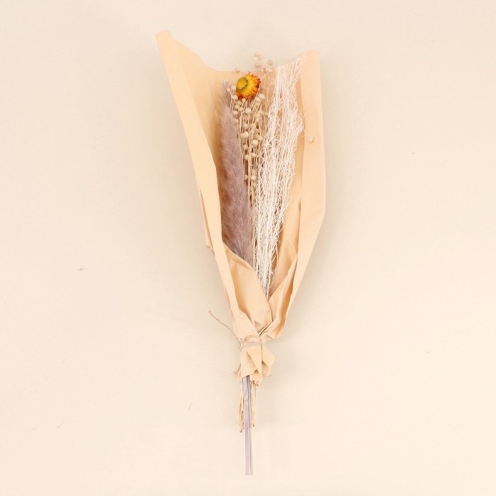 Bouquet de fleurs séchées beige 45cm | Hashtag Déco