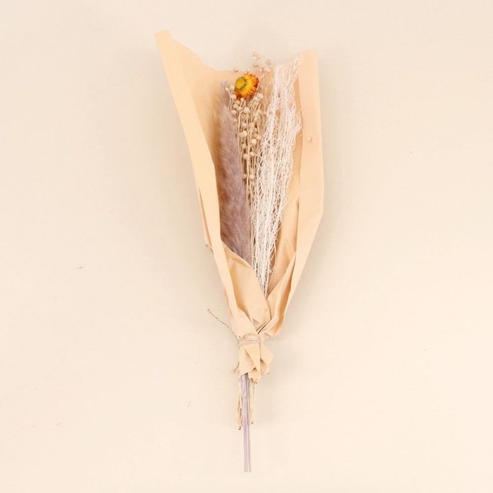 Bouquet de fleurs séchées beige 45cm | Hashtag Déco