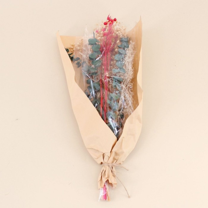 Bouquet de fleurs séchées beige 48cm | Hashtag Déco