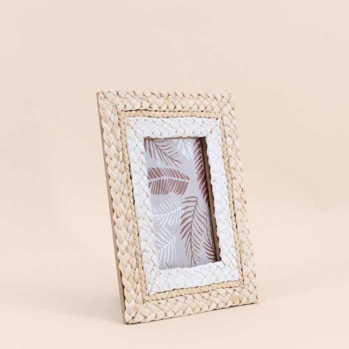 Cadre photo corde de maïs naturel 25x20cm | Hashtag Déco