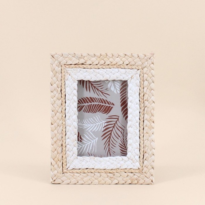 Cadre photo corde de maïs naturel 25x20cm | Hashtag Déco
