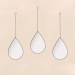 Lot de 3 miroirs goutte métal argenté | Hashtag Déco
