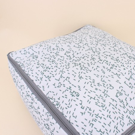Housse de rangement en tissu à motifs gris | Hashtag Déco