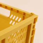 Caisse pliable plastique jaune 30x40cm | Hashtag Déco