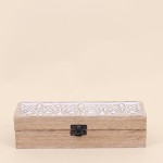 Boite à bijoux en bois naturel 25x8cm | Hashtag Déco