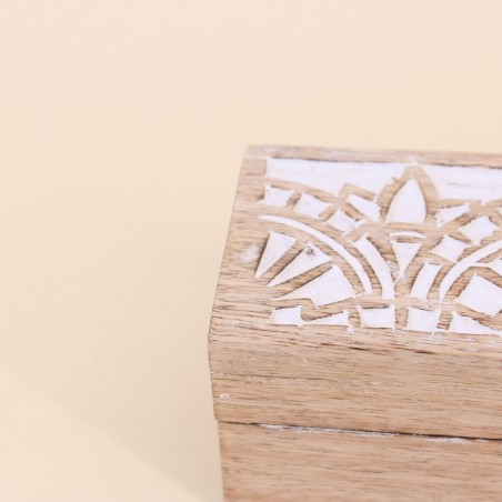 Boite à bijoux en bois naturel 25x8cm | Hashtag Déco