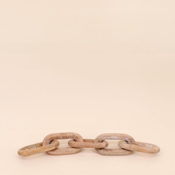 Objet déco chaîne bois naturel 47cm | Hashtag Déco