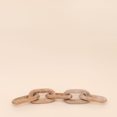 Objet déco chaîne bois naturel 47cm | Hashtag Déco
