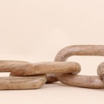 Objet déco chaîne bois naturel 47cm | Hashtag Déco