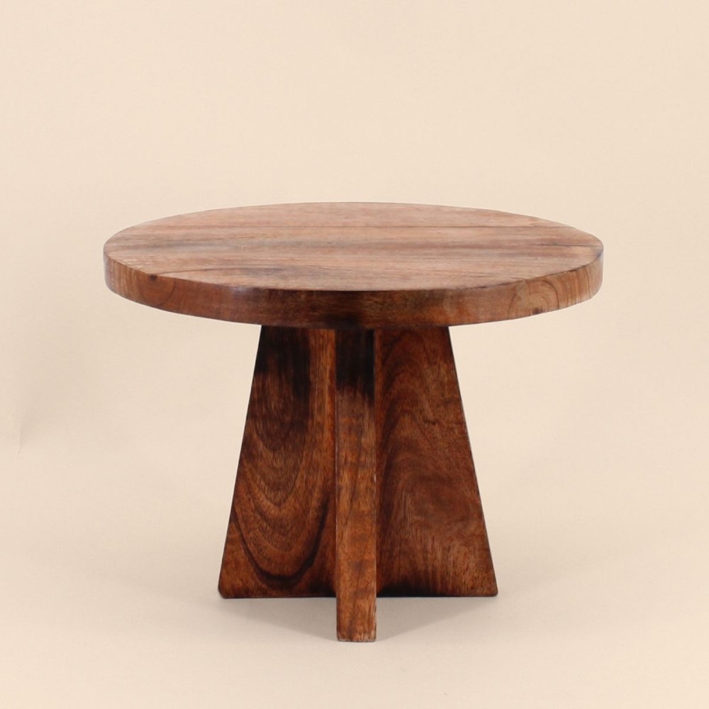 Plateau sur pied bois naturel 30cm | Hashtag Déco