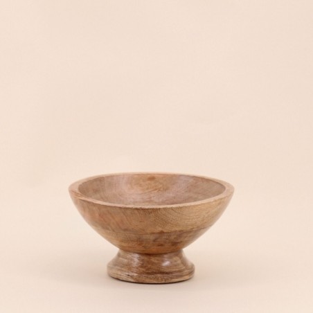 Coupe sur pied en bois naturel 12x20cm | Hashtag Déco