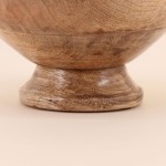 Coupe sur pied en bois naturel 12x20cm | Hashtag Déco