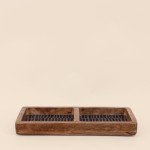 Plateau double bois naturel 30x15cm | Hashtag Déco