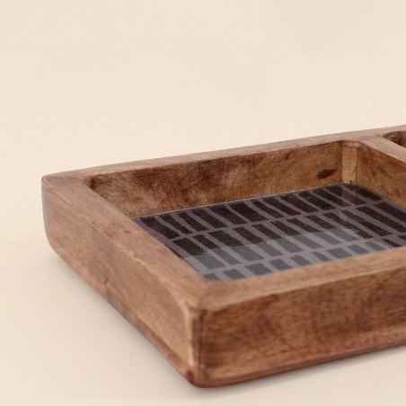 Plateau double bois naturel 30x15cm | Hashtag Déco