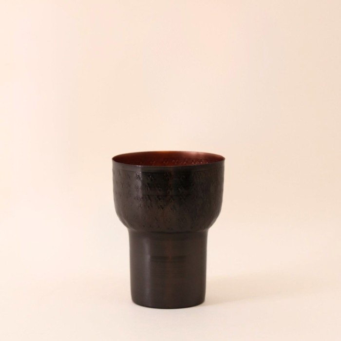 Coupe en métal martelé argentée 15x11cm | Hashtag Déco
