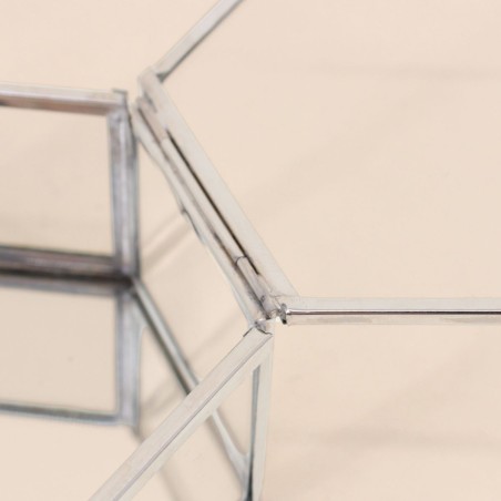 Boite hexagonale en verre transparent 12x11cm | Hashtag Déco