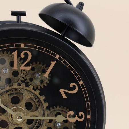 Horloge à poser noire 30cm en métal | Hashtag Déco