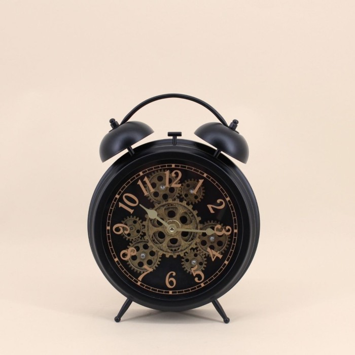 Horloge à poser noire 30cm en métal | Hashtag Déco
