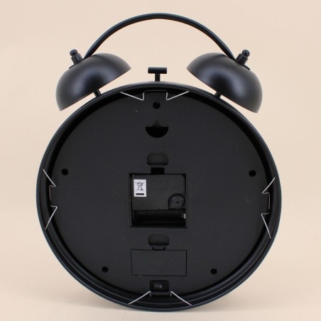 Horloge à poser noire 30cm en métal | Hashtag Déco
