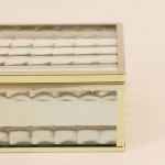 Boite en verre et métal doré 18x10cm | Hashtag Déco