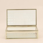 Boite en verre et métal doré 18x10cm | Hashtag Déco