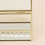 Boite en verre et métal doré 18x10cm | Hashtag Déco