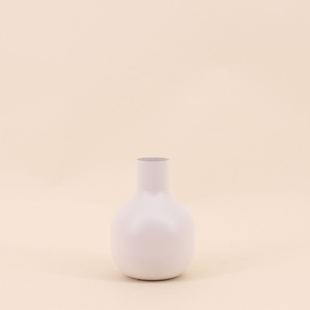 Vase en métal beige 15x10cm élégant et moderne | Hashtag Déco
