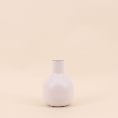 Vase en métal beige 15x10cm élégant et moderne | Hashtag Déco