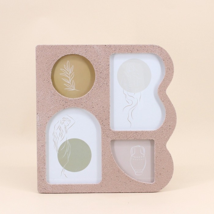 Cadre photo terrazzo multicolore 4 vues | Hashtag Déco