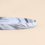 Plateau rond effet marbre 33cm blanc | Hashtag Déco