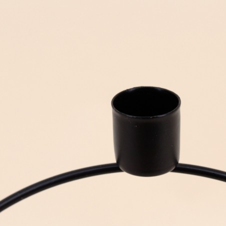 Bougeoir design rond 22cm en métal doré | Hashtag Déco