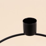 Bougeoir design rond 22cm en métal doré | Hashtag Déco