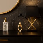 Bougeoir design rond 22cm en métal doré | Hashtag Déco