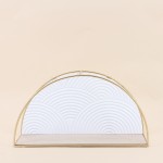 Étagère murale demi cercle bois noir 41cm | Hashtag Déco