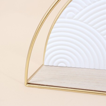 Étagère murale demi cercle bois noir 41cm | Hashtag Déco