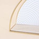 Étagère murale demi cercle bois noir 41cm | Hashtag Déco