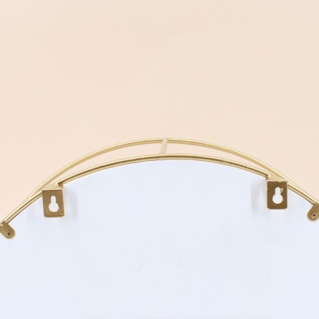 Étagère murale demi cercle bois noir 41cm | Hashtag Déco